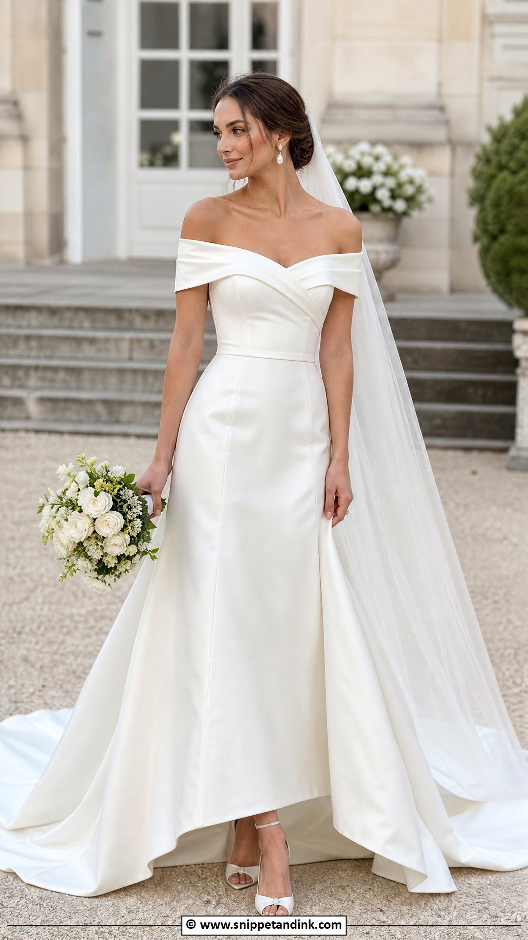 Off The Shoulder Wedding Dress - Snippet and Ink - 35 Classy Wedding Dress Ideas