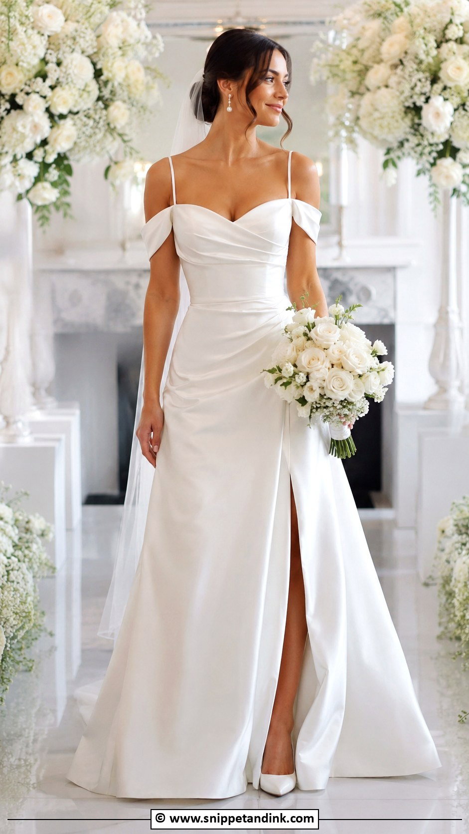 Off The Shoulder Wedding Dress With Straps - Snippet and Ink - 25 Wedding Dresses with Straps
