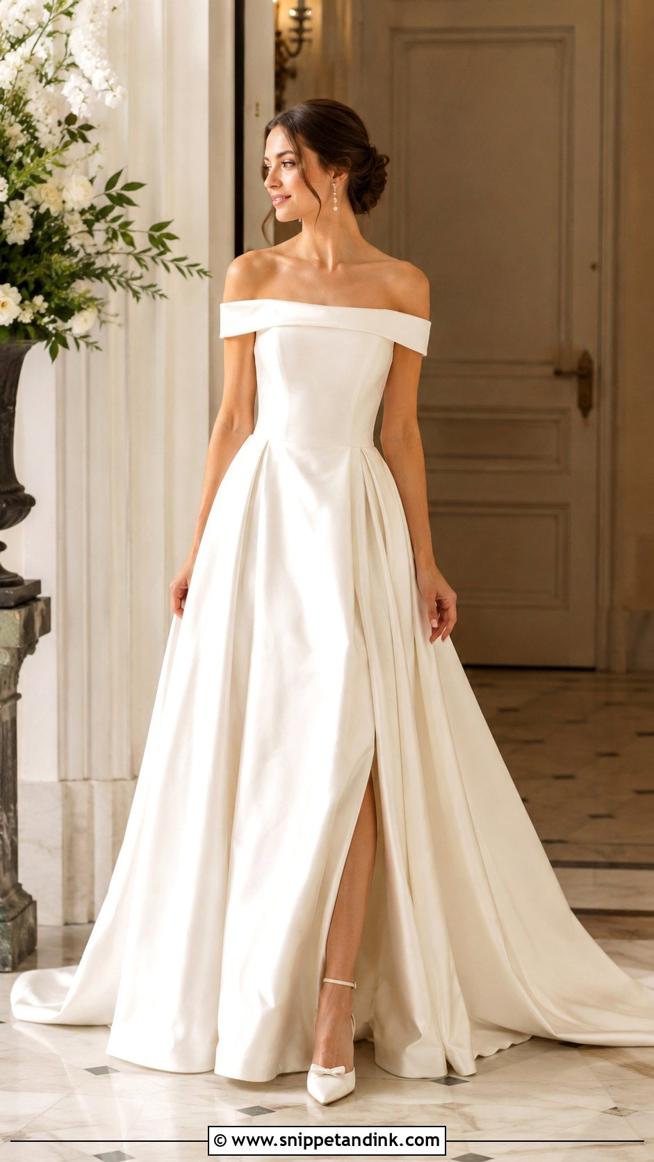 Off The Shoulder Wedding Gown - Snippet and Ink - 25 Unique Wedding Gowns