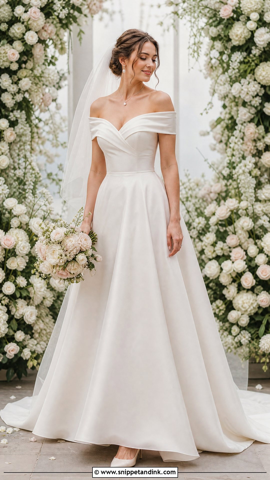 Off The Shoulder Wedding Look - Snippet and Ink - 20 Wedding Lookbook Ideas