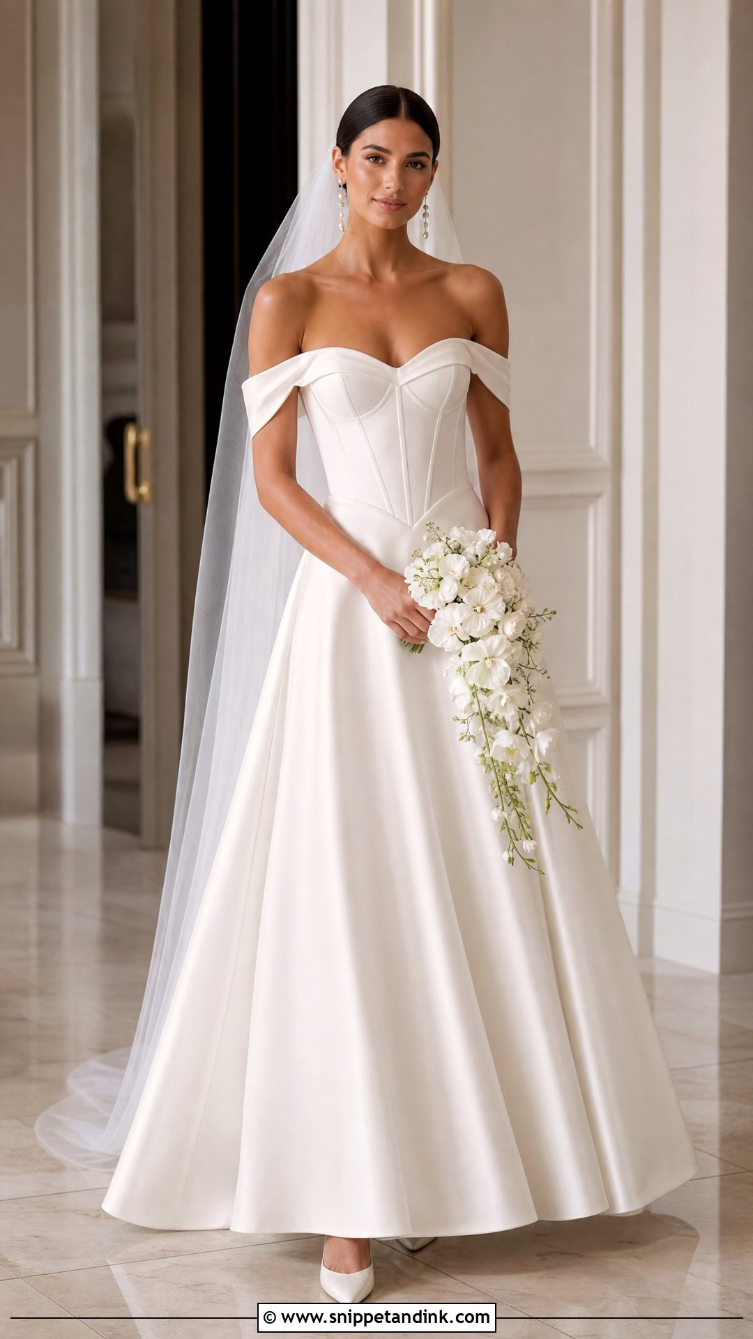 Off The Shoulder Wtoo Wedding Dress - Snippet and Ink - 20 Wtoo By Watters Wedding Dress Ideas