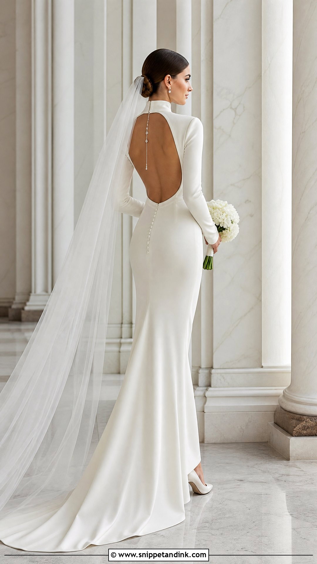 Off White Backless Wedding Dress - Snippet and Ink - 20 Simple Off White Wedding Dress Ideas