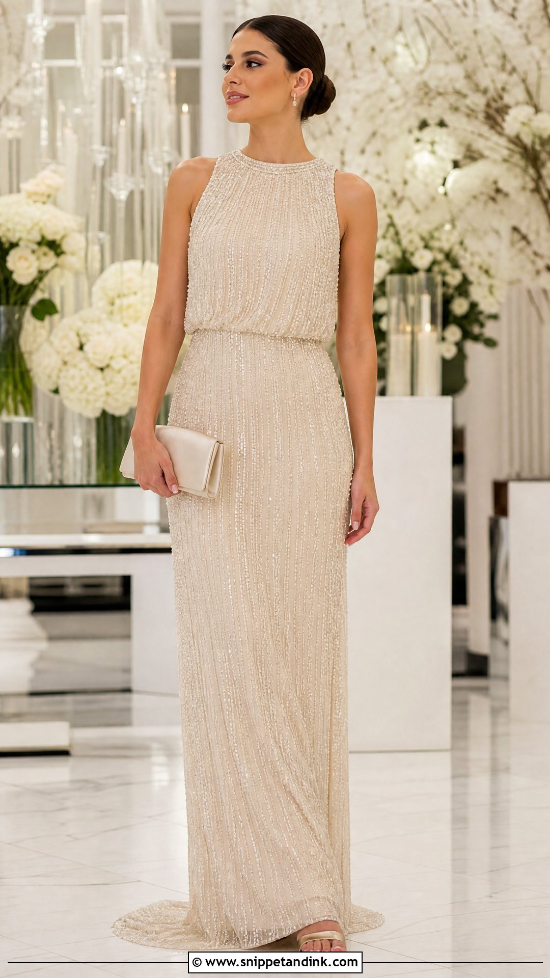 Off White Beaded Gown - Snippet and Ink - 25 Off White Gown Ideas