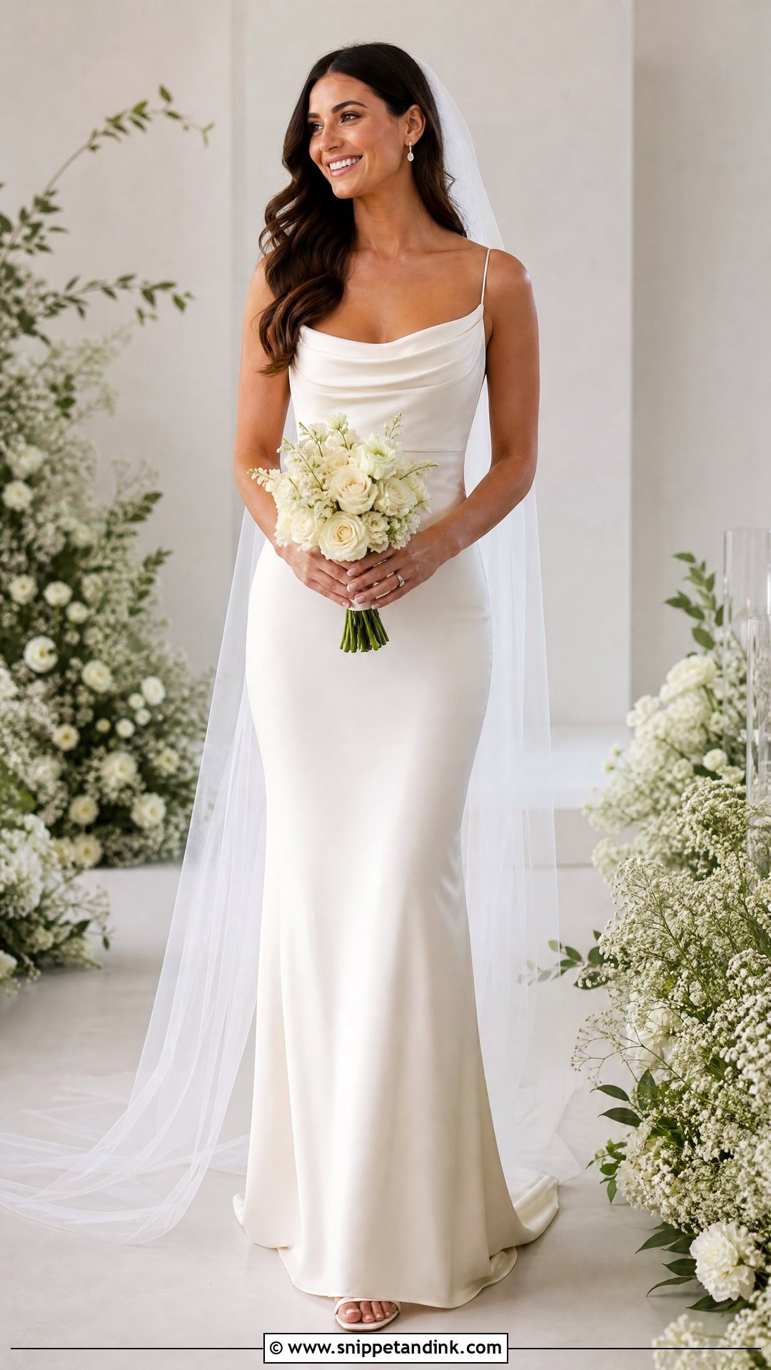 Off White Bias Cut Wedding Dress - Snippet and Ink - 20 Simple Off White Wedding Dress Ideas