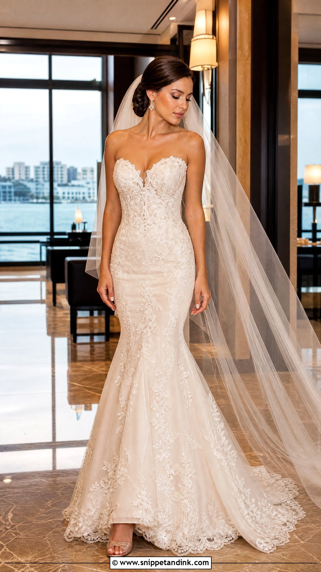Off White Champagne Mermaid Wedding Dress - Snippet and Ink - 20 Off White Wedding Dresses