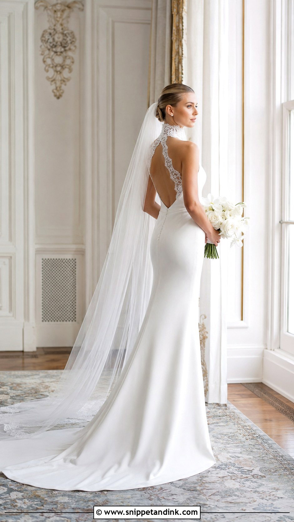 Off White High Neck Wedding Dress - Snippet and Ink - 20 Off White Champagne Ivory Wedding Dress Ideas