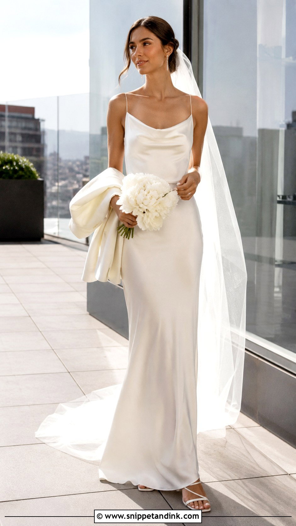 Off White Minimalist Slip Wedding Dress - Snippet and Ink - 20 Off White Champagne Ivory Wedding Dress Ideas