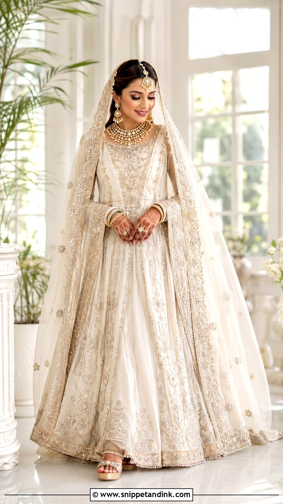 Off White Nikah Pishwas Outfit - Snippet and Ink - 25 Nikha Outfits for Bride