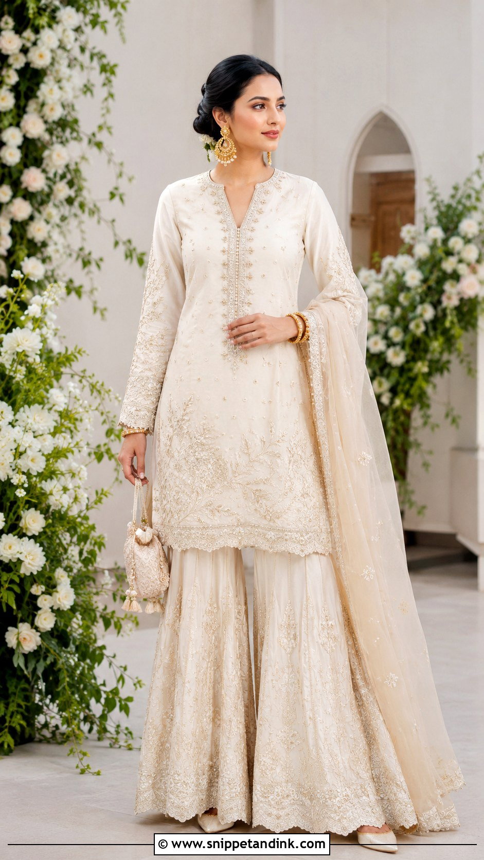 Off White Nikkah Outfit - Snippet and Ink - 25 White Nikkah Outfit Ideas