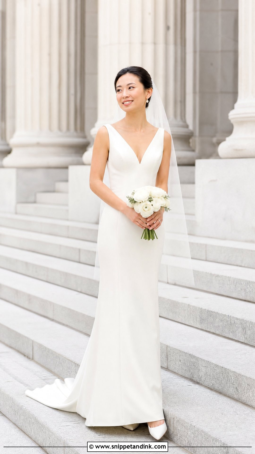 Off White Petite Sheath Wedding Dress - Snippet and Ink - 20 Off White Wedding Dresses