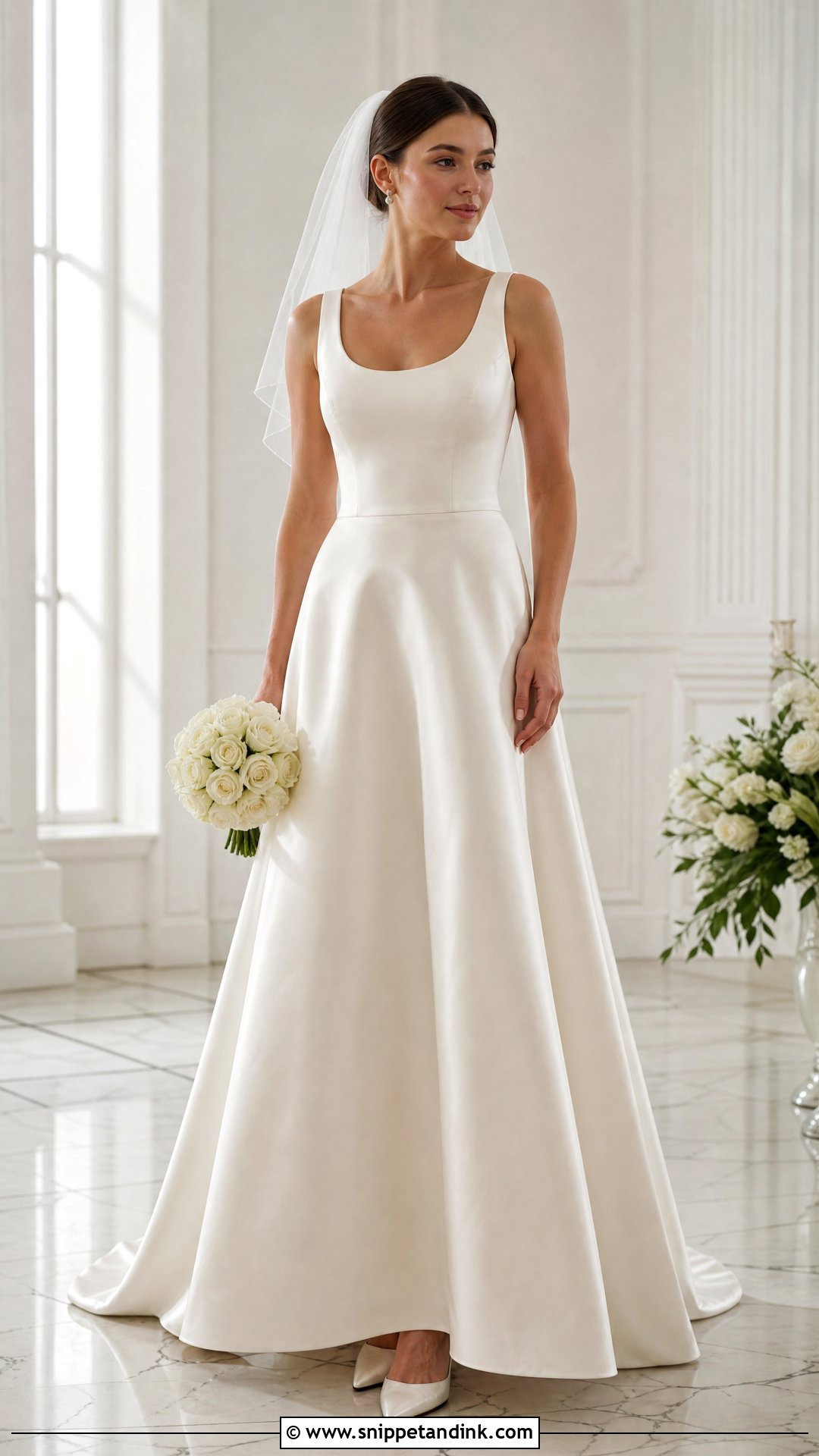 Off White Satin A Line Wedding Dress - Snippet and Ink - 20 Simple Off White Wedding Dress Ideas