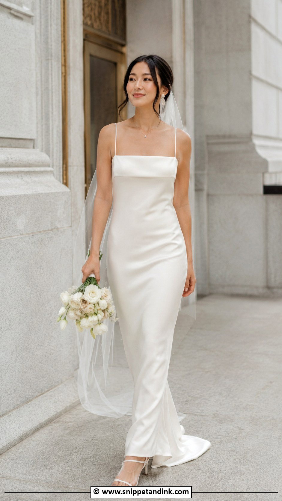 Off White Sheath Wedding Dress - Snippet and Ink - 30 Off White Wedding Dress Ideas