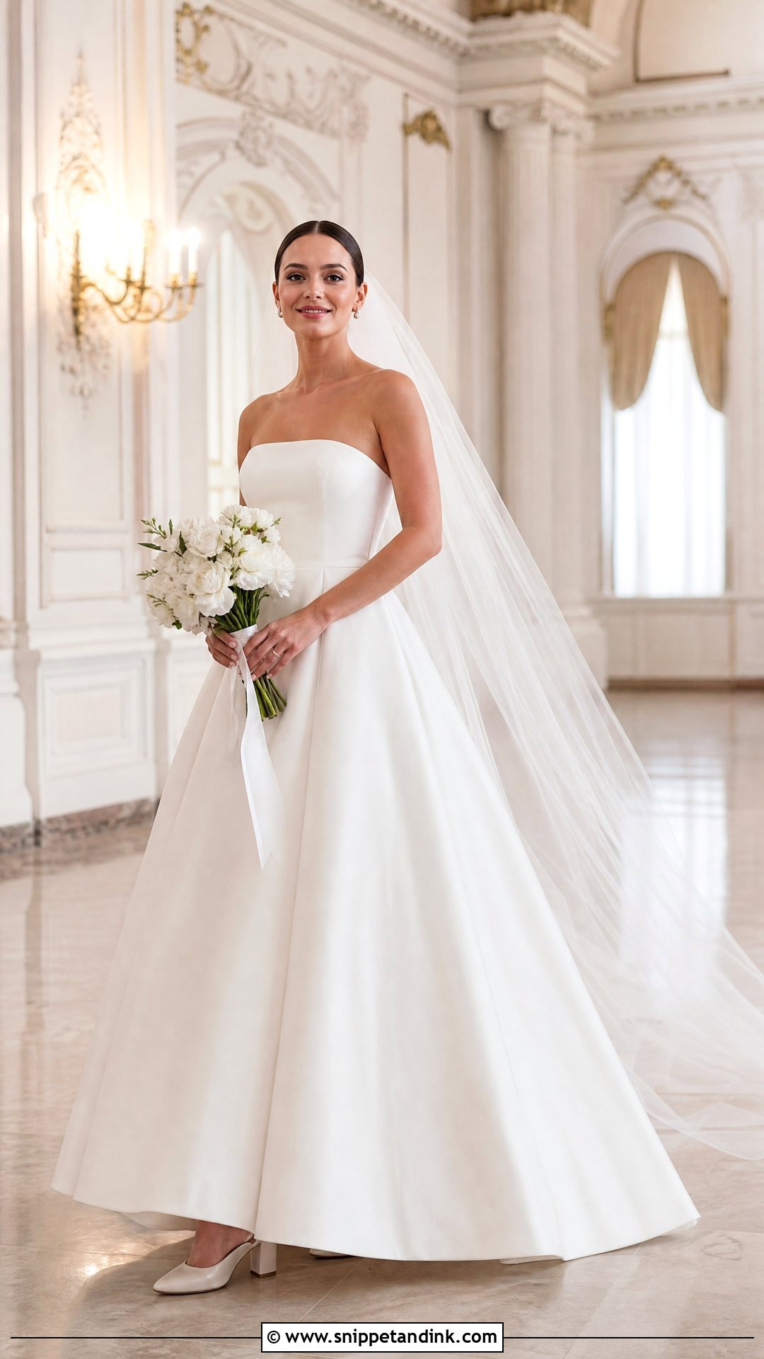 Off White Simple Ball Gown Wedding Dress - Snippet and Ink - 20 Simple Off White Wedding Dress Ideas