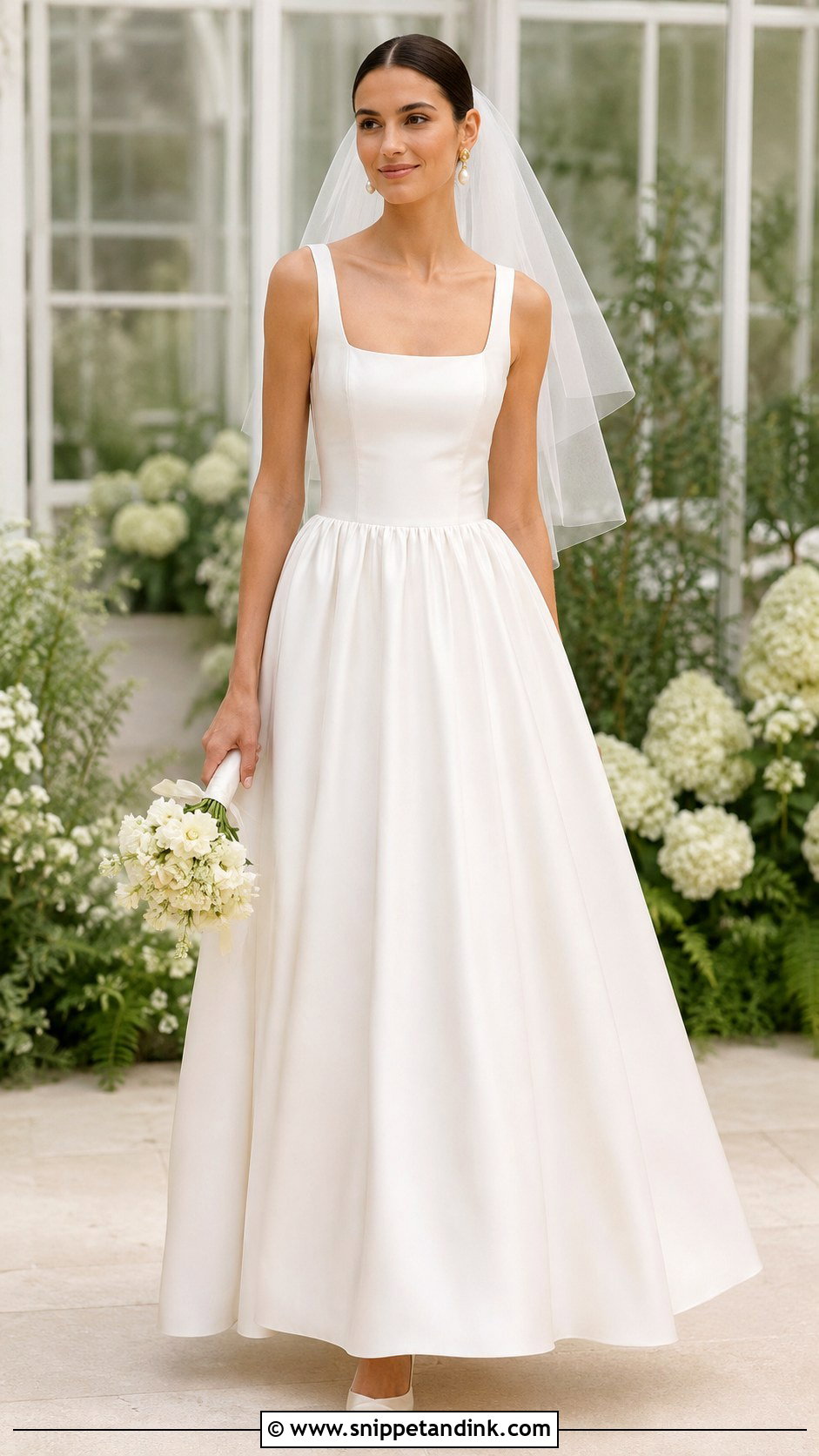 Off White Square Neck Wedding Dress - Snippet and Ink - 20 Off White Champagne Ivory Wedding Dress Ideas