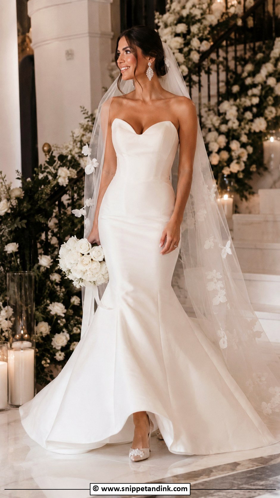 Off White Strapless Ball Gown Wedding Dress - Snippet and Ink - 30 Off White Wedding Dress Ideas