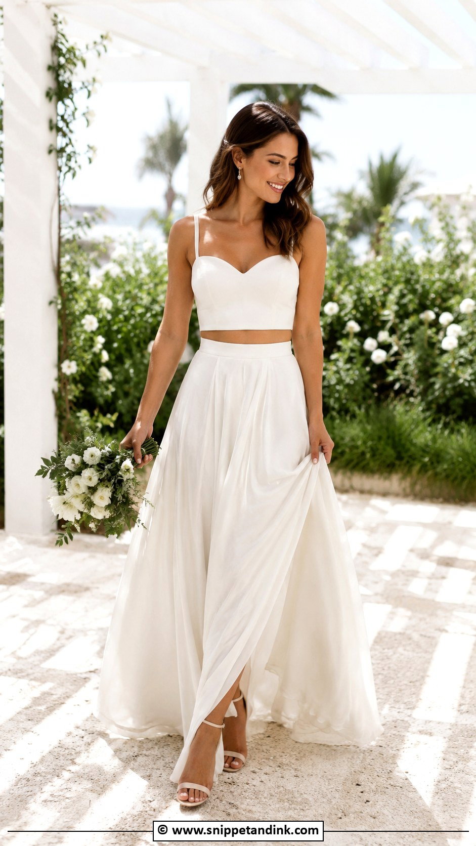 Off White Two Piece Wedding Dress - Snippet and Ink - 30 Off White Wedding Dress Ideas