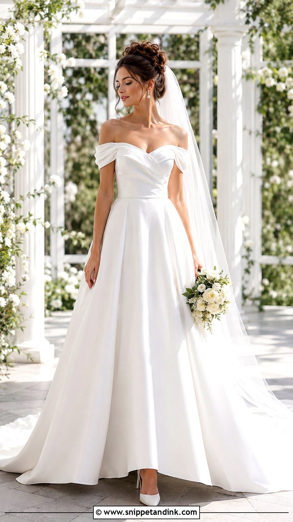 Off the Shoulder Bridal Gown - Snippet and Ink - 20 Bridal Styles