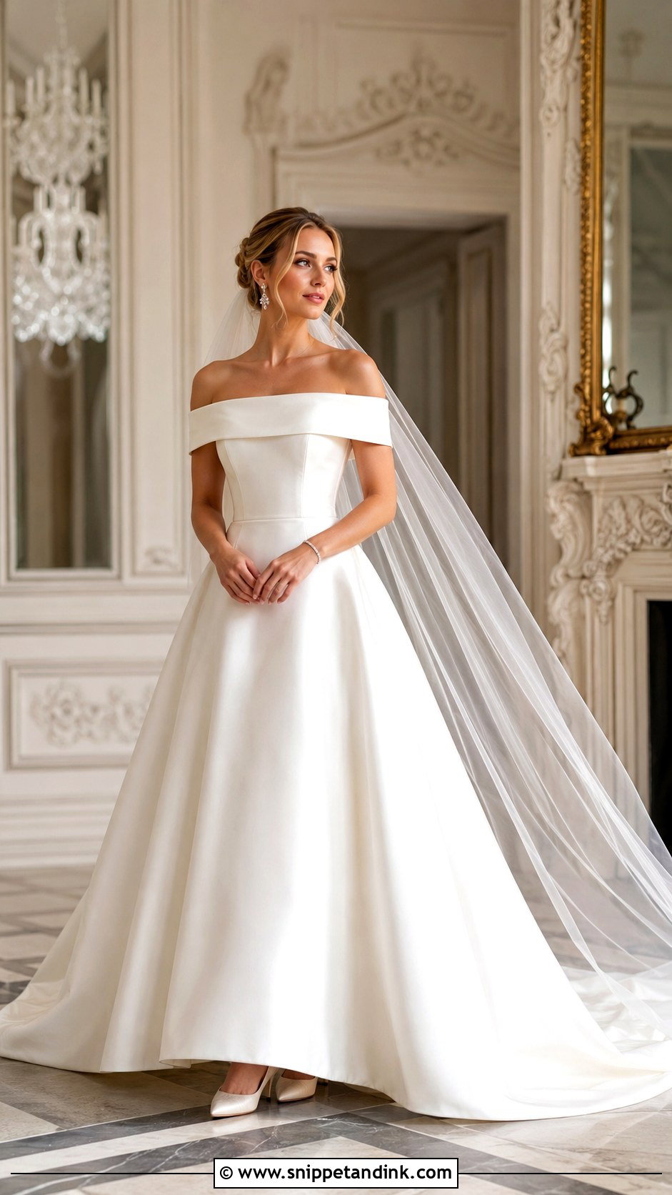 Off the Shoulder Formal Bridal Dress - Snippet and Ink - 20 Formal Bridal Dress Ideas