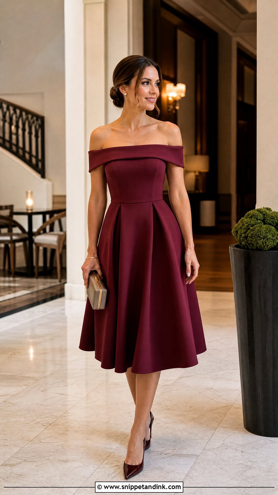 Off the Shoulder Scuba Dress Wedding Outfit - Snippet and Ink - 20 Scuba Dresses Styles for Wedding