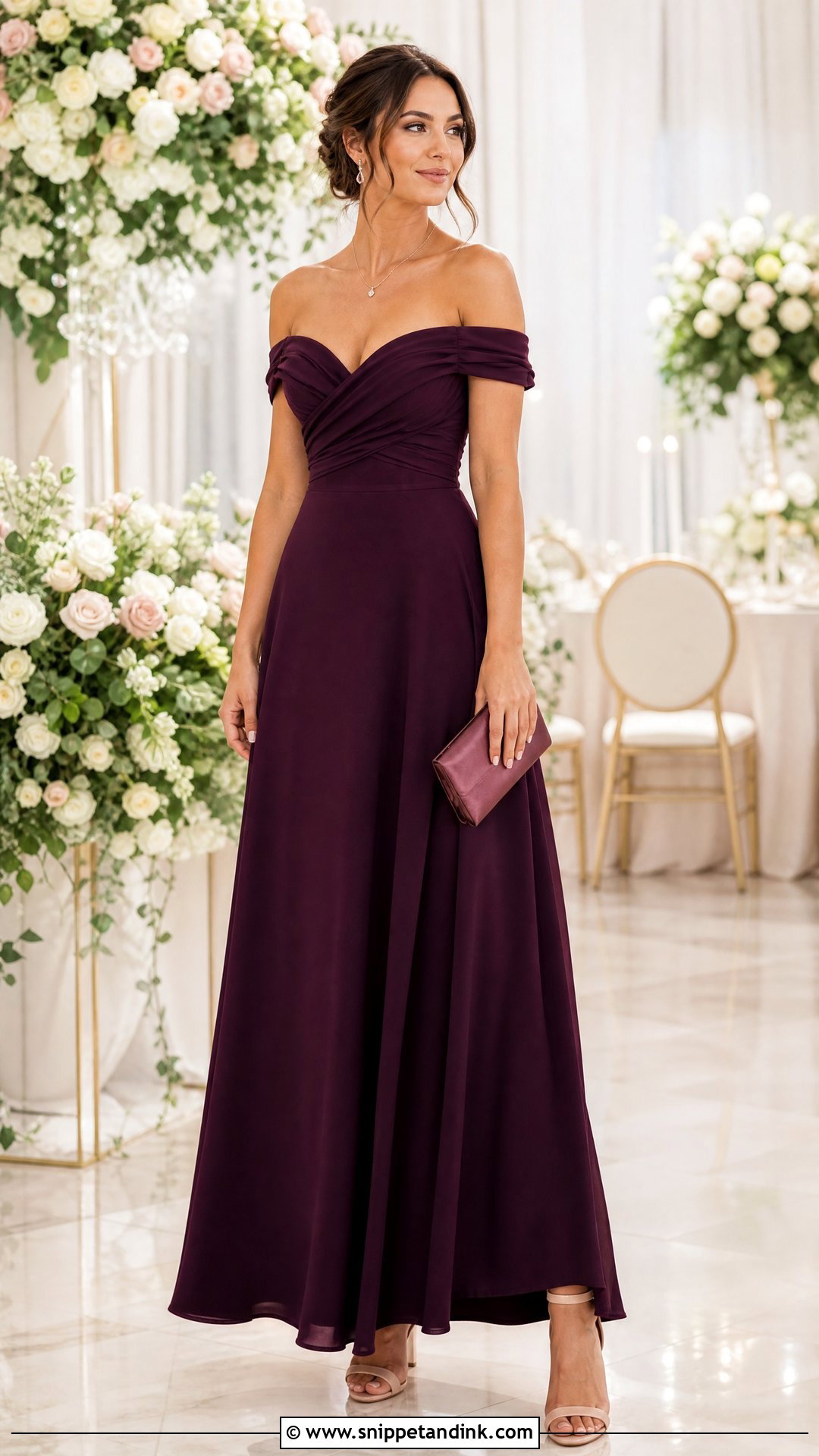 Off the Shoulder Sister of the Bride Dress - Snippet and Ink - 20 Sister of the Bride Wedding Dresses