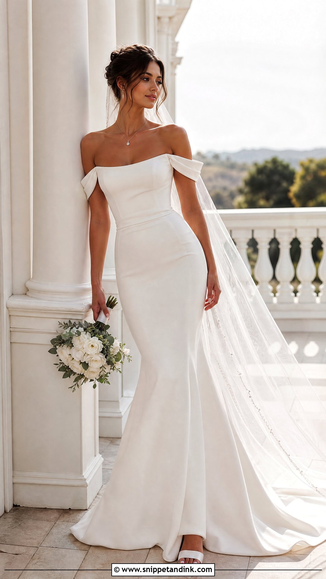 Off the Shoulder Sleeve Wedding Dress - Snippet and Ink - 20 Simple Wedding Dress Sleeves