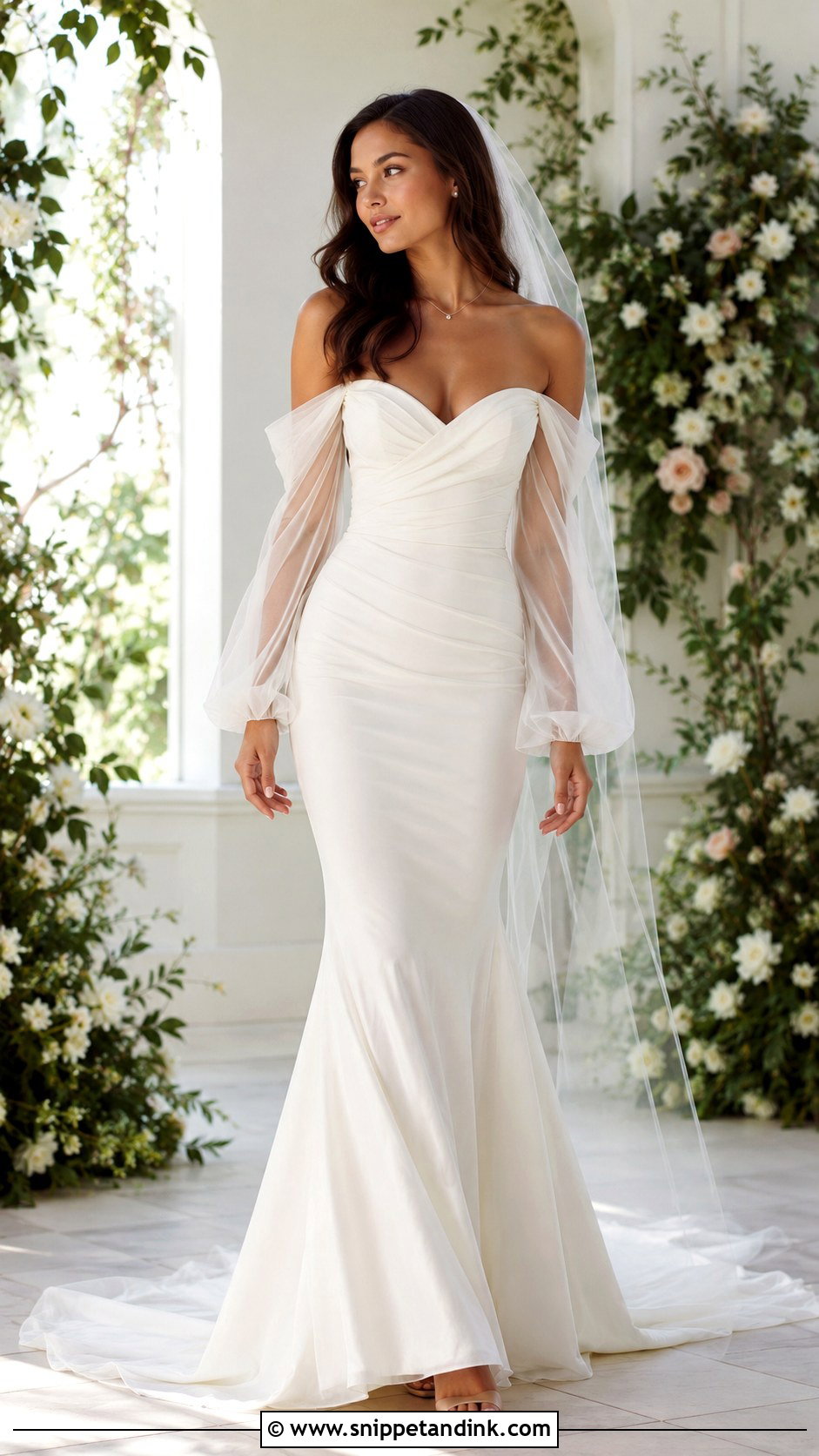 Off the Shoulder Sleeves for a Wedding Dress - Snippet and Ink - 20 Adding Sleeves to Wedding Dress