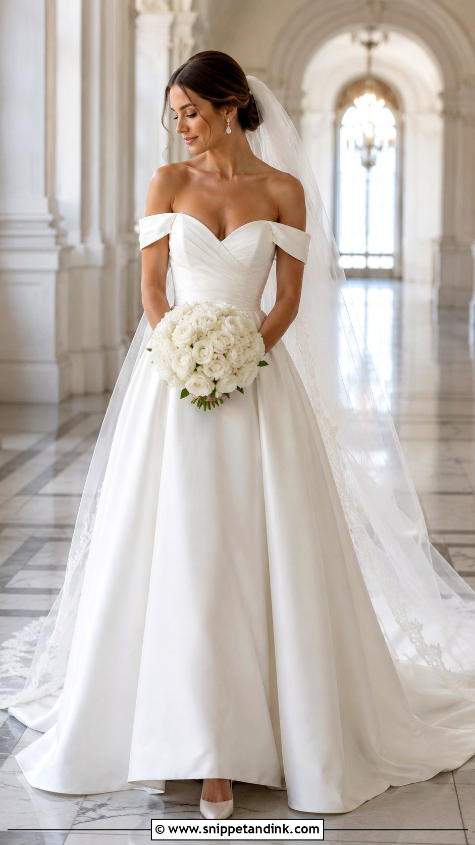 Off the Shoulder Sweetheart Neckline Wedding Dress - Snippet and Ink - 20 Wedding Dresses Sweetheart Neckline