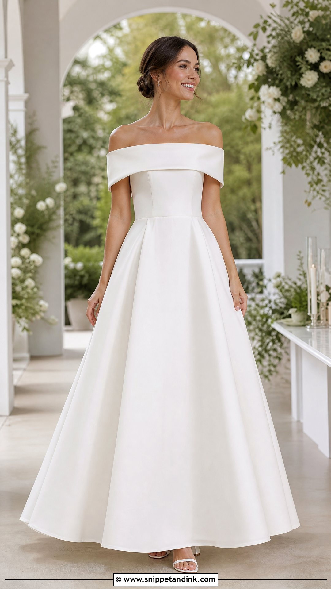 Off the Shoulder Wedding Dress - Snippet and Ink - 20 Wedding Dresses for Sale