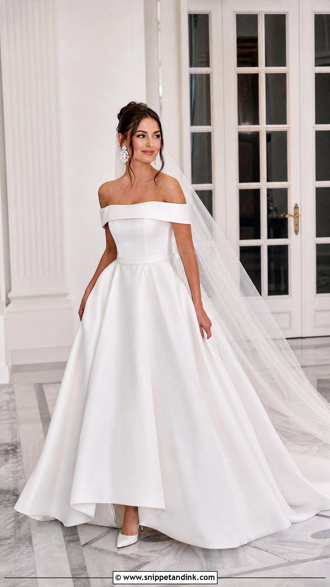 Off the Shoulder Wedding Dress - Snippet and Ink - 20 Wedding Dresses Neckline