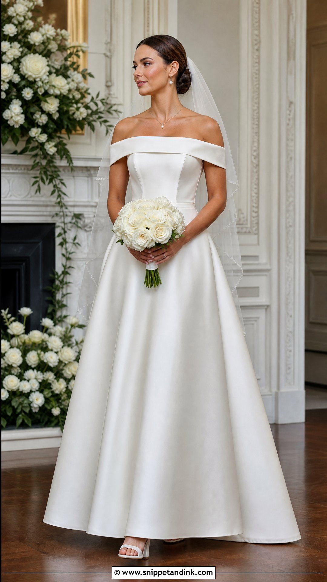 Off the Shoulder Wedding Dress No Train - Snippet and Ink - 20 Wedding Dress No Train Ideas
