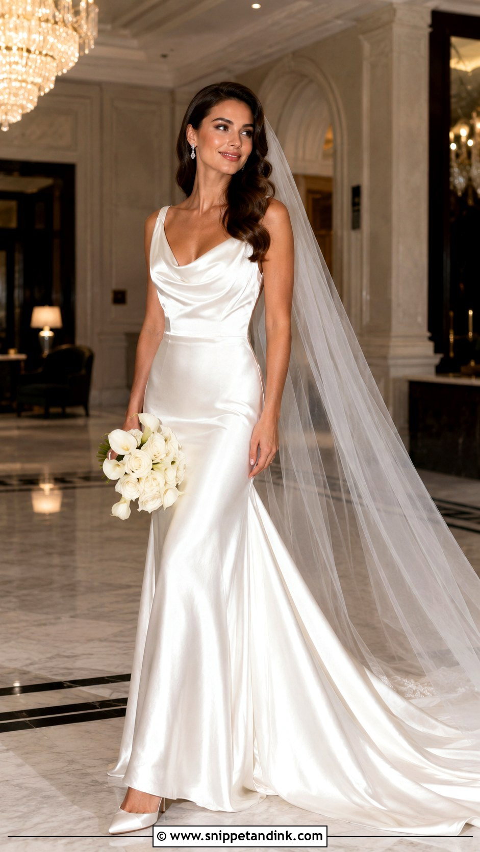 Old Hollywood Cowl Neck Wedding Dress - Snippet and Ink - 20 Elegant Classy Vintage Wedding Dress Ideas