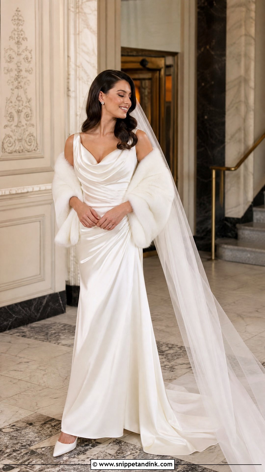 Old Hollywood Satin Wedding Dress - Snippet and Ink - 20 Vintage Glam Wedding Dress Ideas