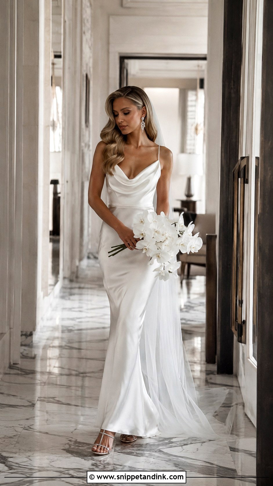 Old Hollywood Slip Bridal Dress - Snippet and Ink - 20 Bridal Dress Aesthetic Ideas