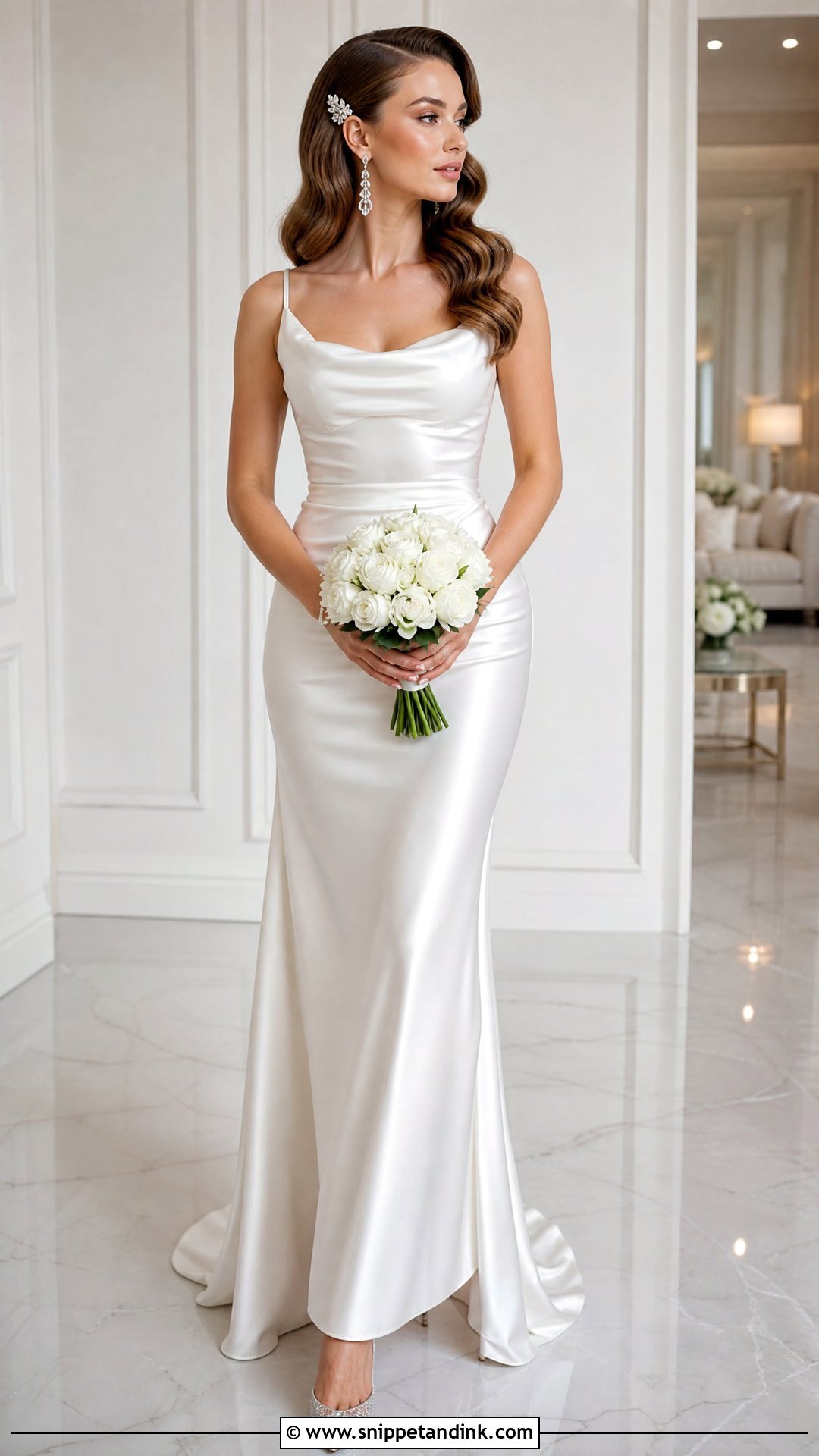 Old Hollywood Waves With Crystal Clip - Snippet and Ink - 20 Old Hollywood Waves Wedding Ideas