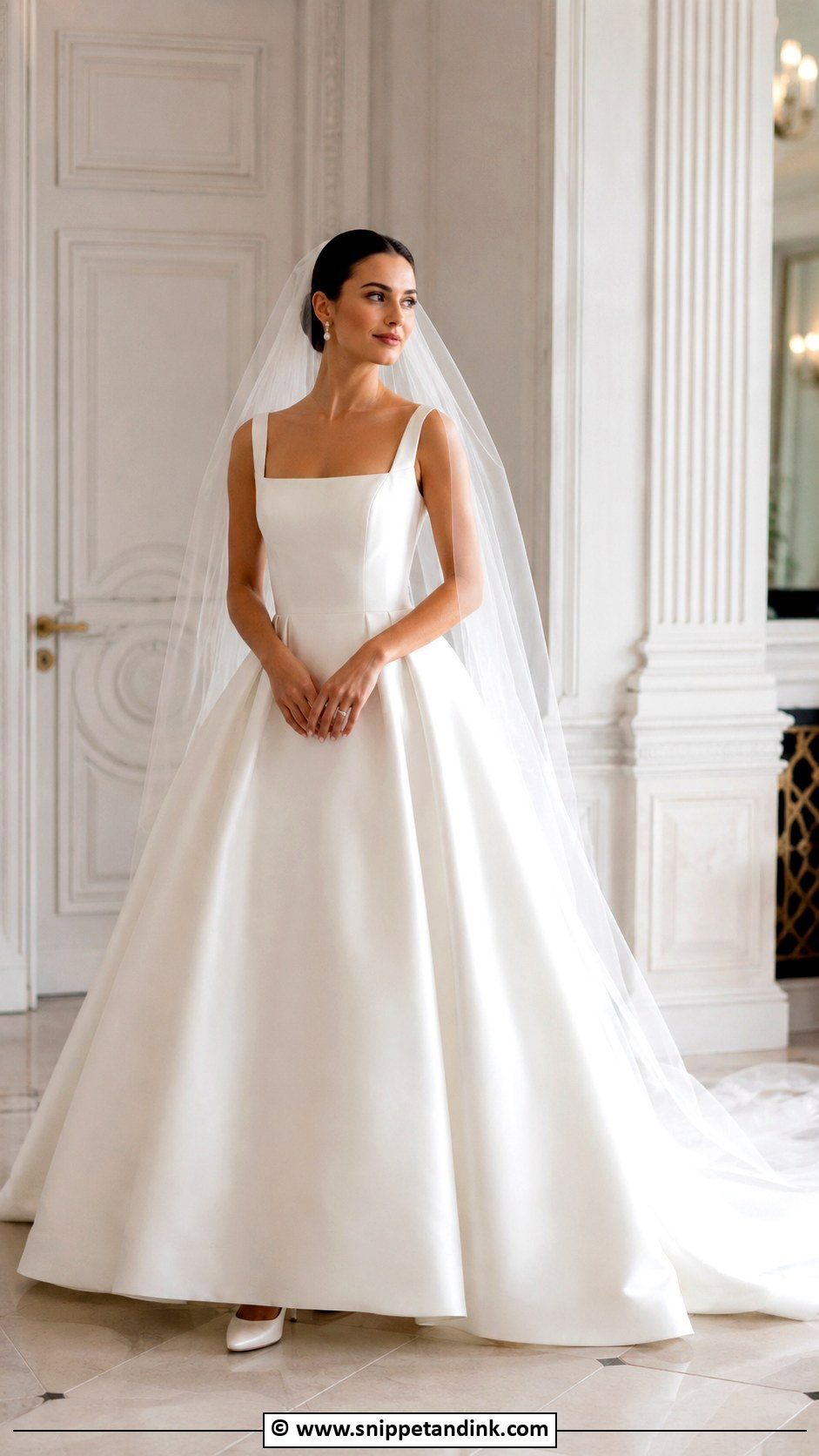 Old Money Basque Waist Wedding Dress - Snippet and Ink - 30 Old Money Wedding Dress Ideas