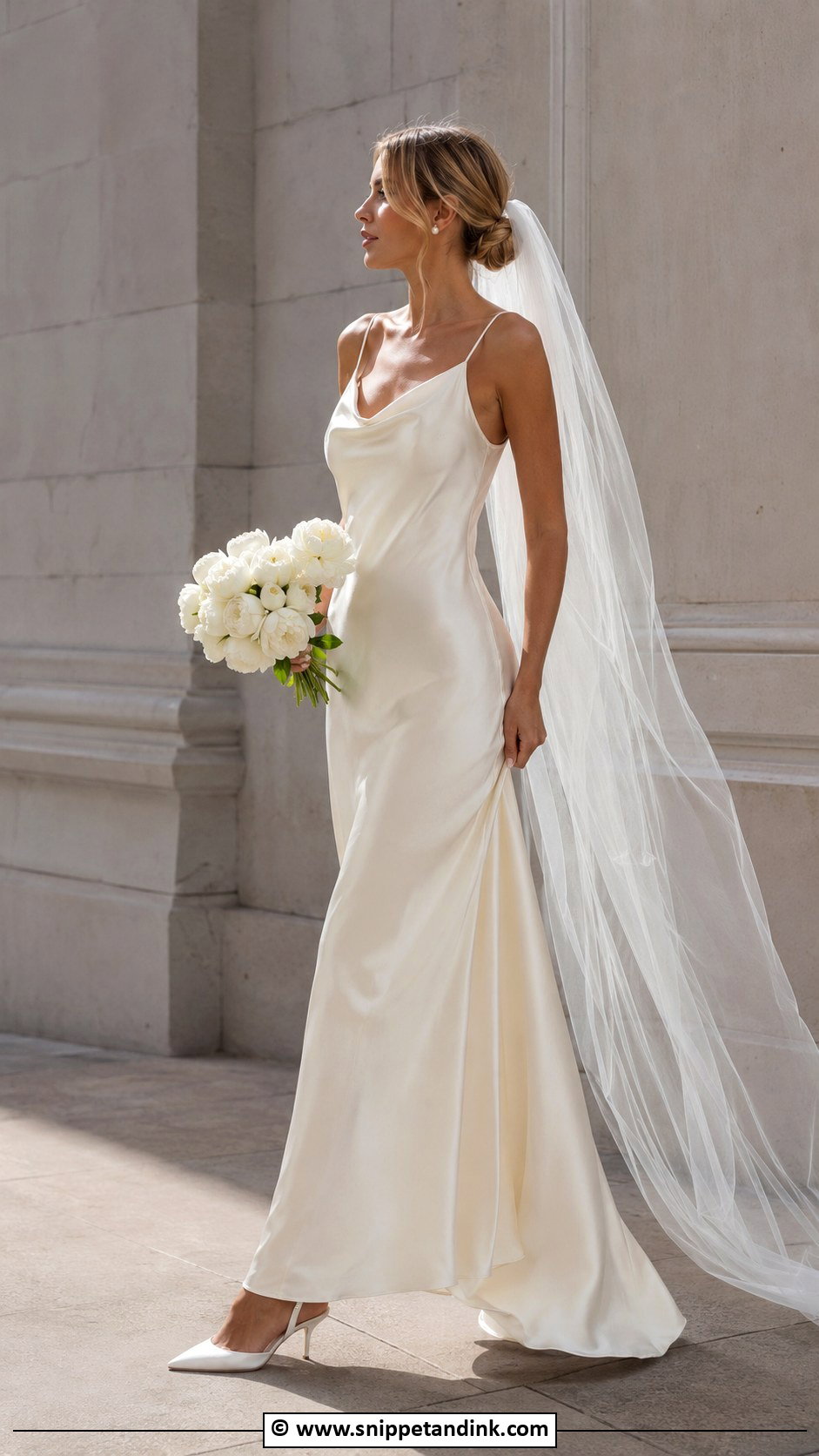 Old Money Silk Slip Wedding Dress - Snippet and Ink - 30 Old Money Wedding Dress Ideas