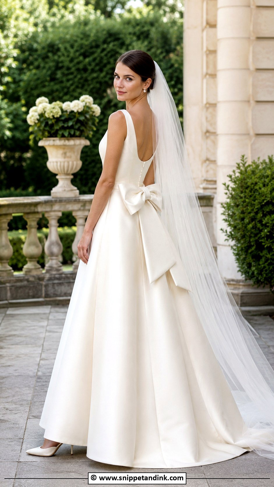 Old Money Wedding Dress With Bow - Snippet and Ink - 30 Old Money Wedding Dress Ideas