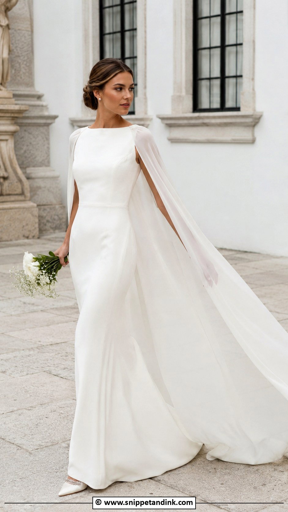 Old Money Wedding Dress With Cape - Snippet and Ink - 30 Old Money Wedding Dress Ideas
