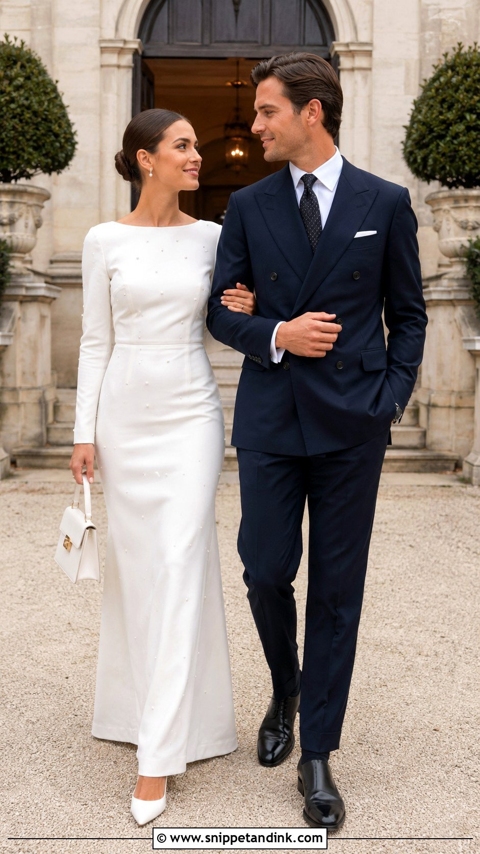 Old Money Wedding Outfits - Snippet and Ink - 20 Couple Aesthetic Wedding Outfits