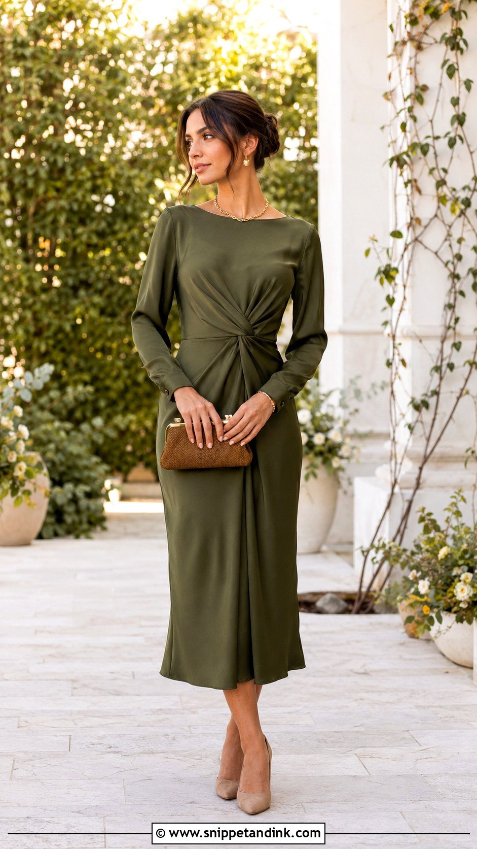 Olive Fall Wedding Dress Outfit - Snippet and Ink - 25 Olive Dress Wedding Ideas