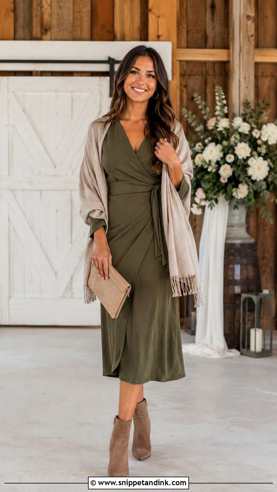 Olive Green Barn Wedding Dress Outfit - Snippet and Ink - 30 Olive Green Dress Outfit Wedding Ideas