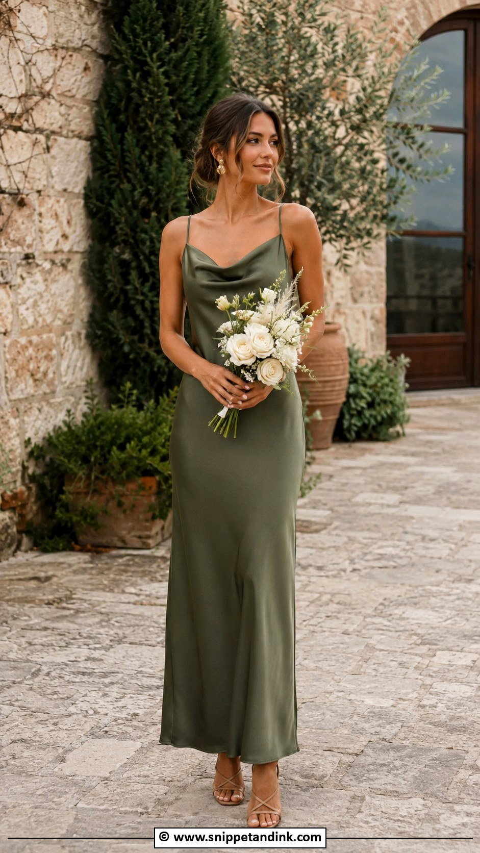 Olive Green Bridesmaid Dress - Snippet and Ink - 30 Brides Maids Dresses