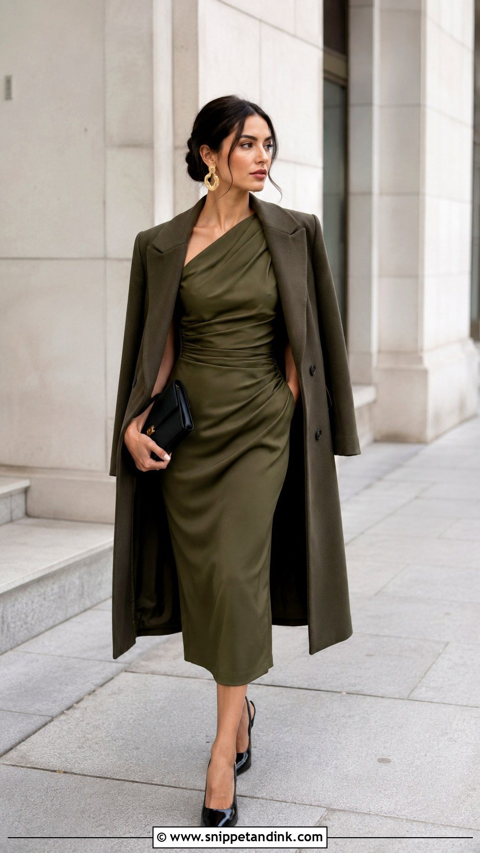Olive Green City Wedding Dress Outfit - Snippet and Ink - 30 Olive Green Dress Outfit Wedding Ideas
