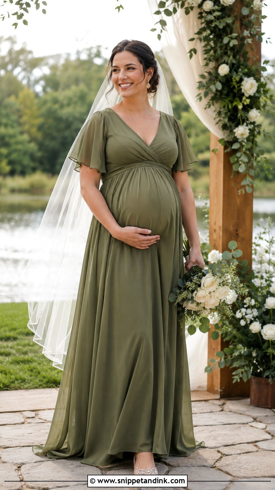 Olive Green Maternity Wedding Dress - Snippet and Ink - 20 Olive Green Wedding Dress Ideas
