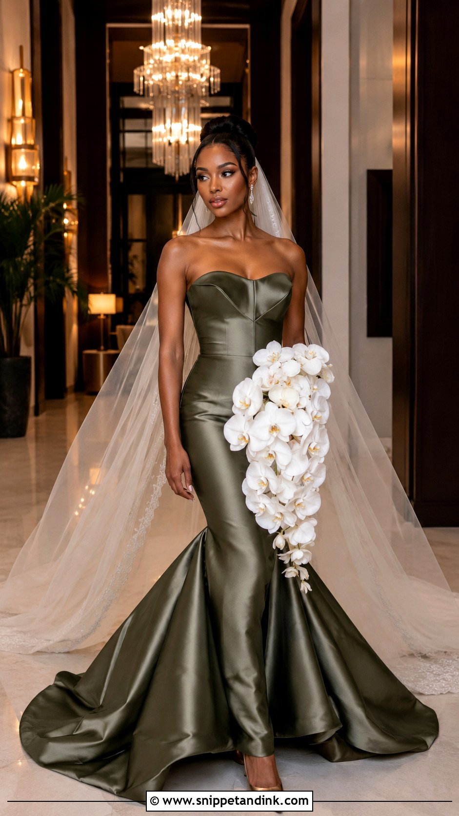 Olive Green Mermaid Wedding Dress - Snippet and Ink - 20 Olive Green Wedding Dress Ideas