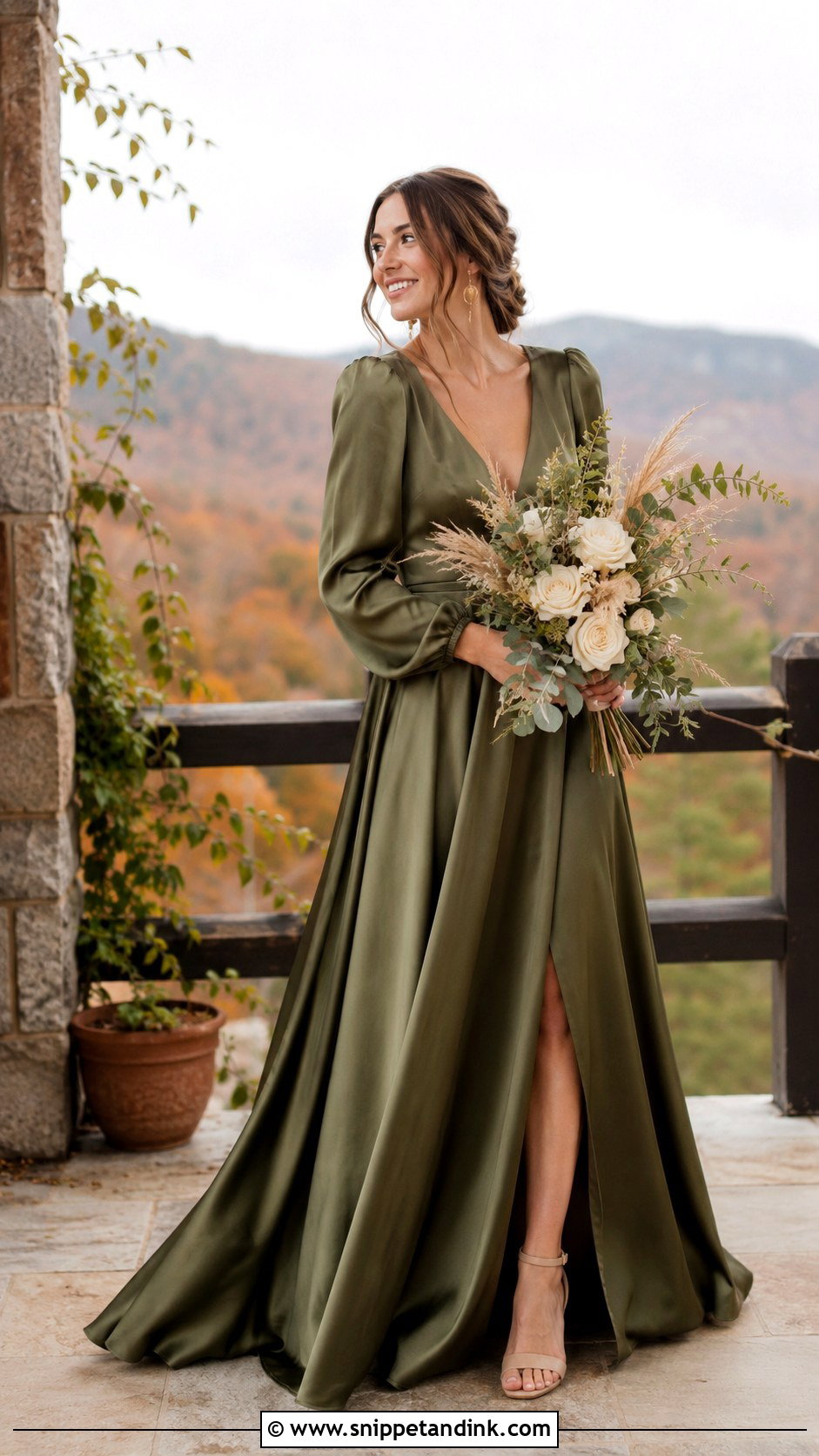 Olive Green Wedding Dress - Snippet and Ink - 25 Green Wedding Dresses