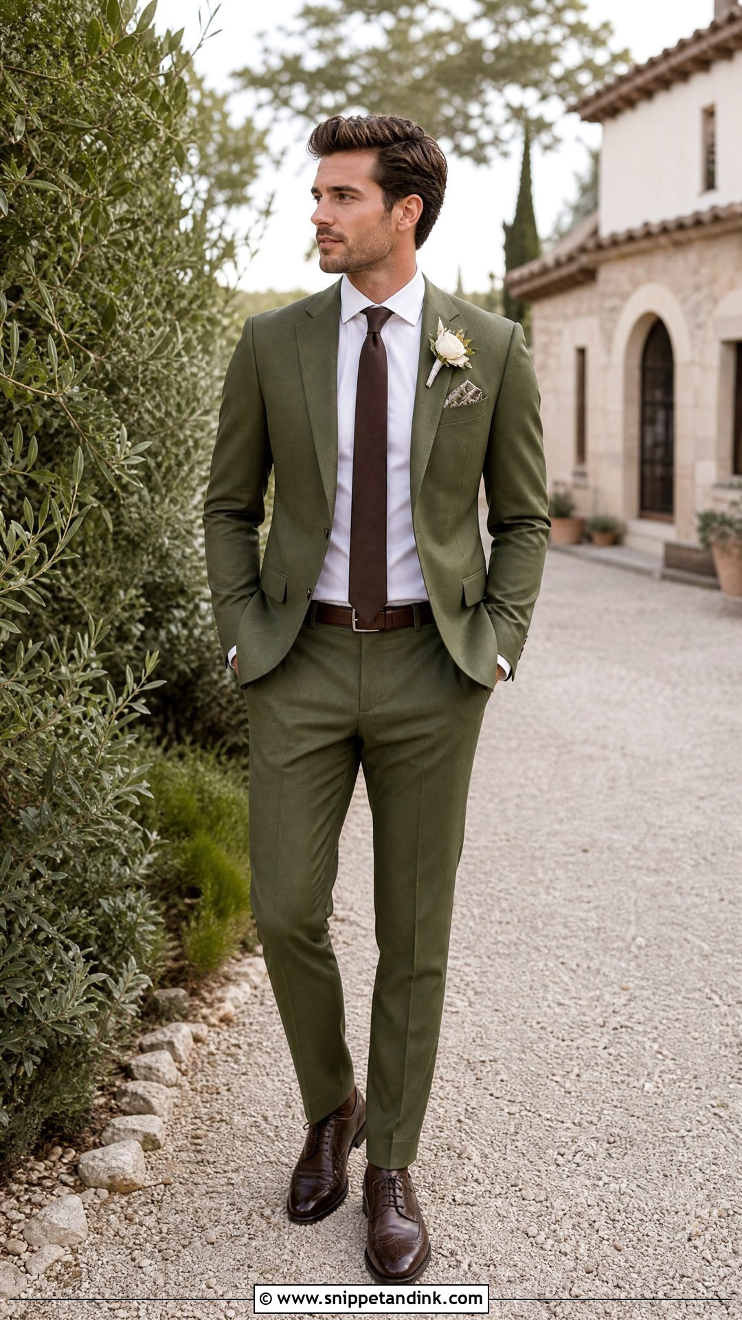 Olive Green Wedding Suit - Snippet and Ink - 20 Wedding Husband Suit Ideas