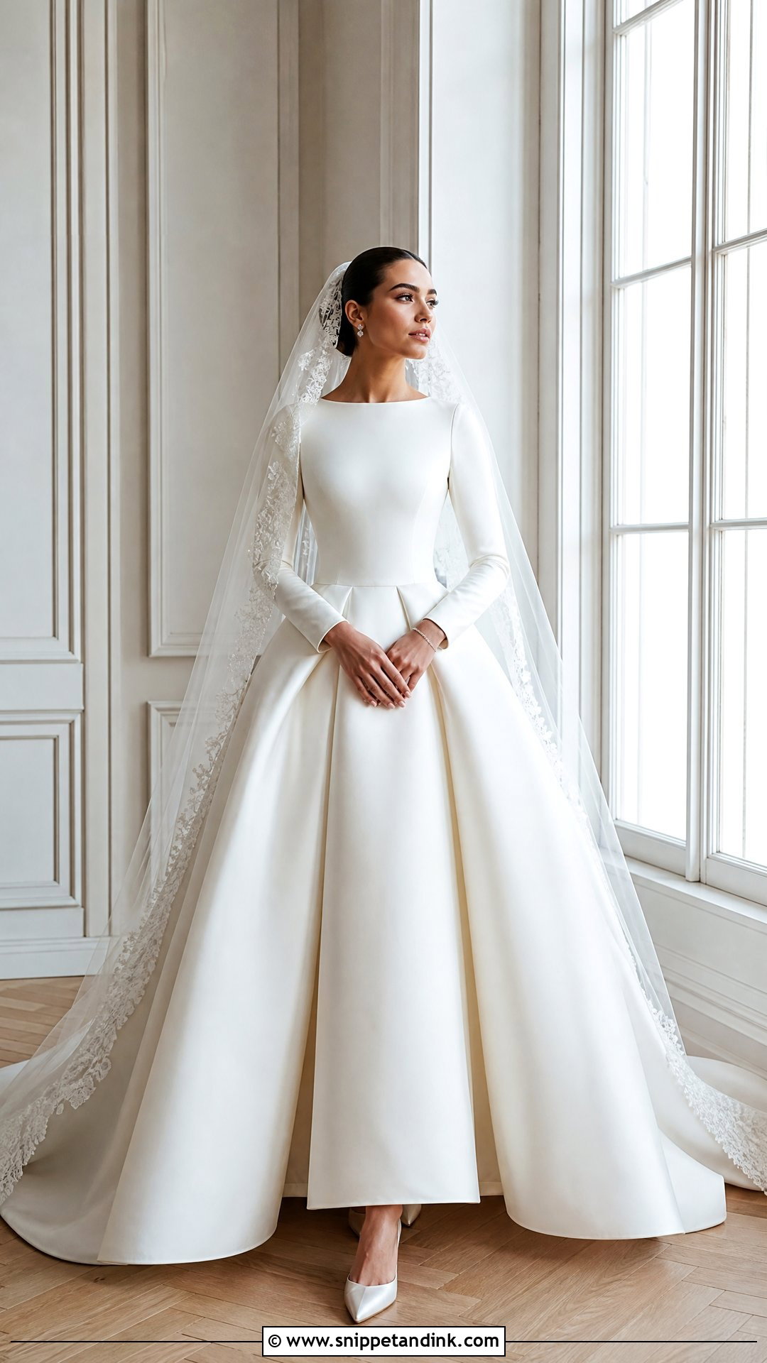 Olivia Culpo Crew Neck Ball Gown - Snippet and Ink - 20 Olivia Culpo Wedding Dress Ideas