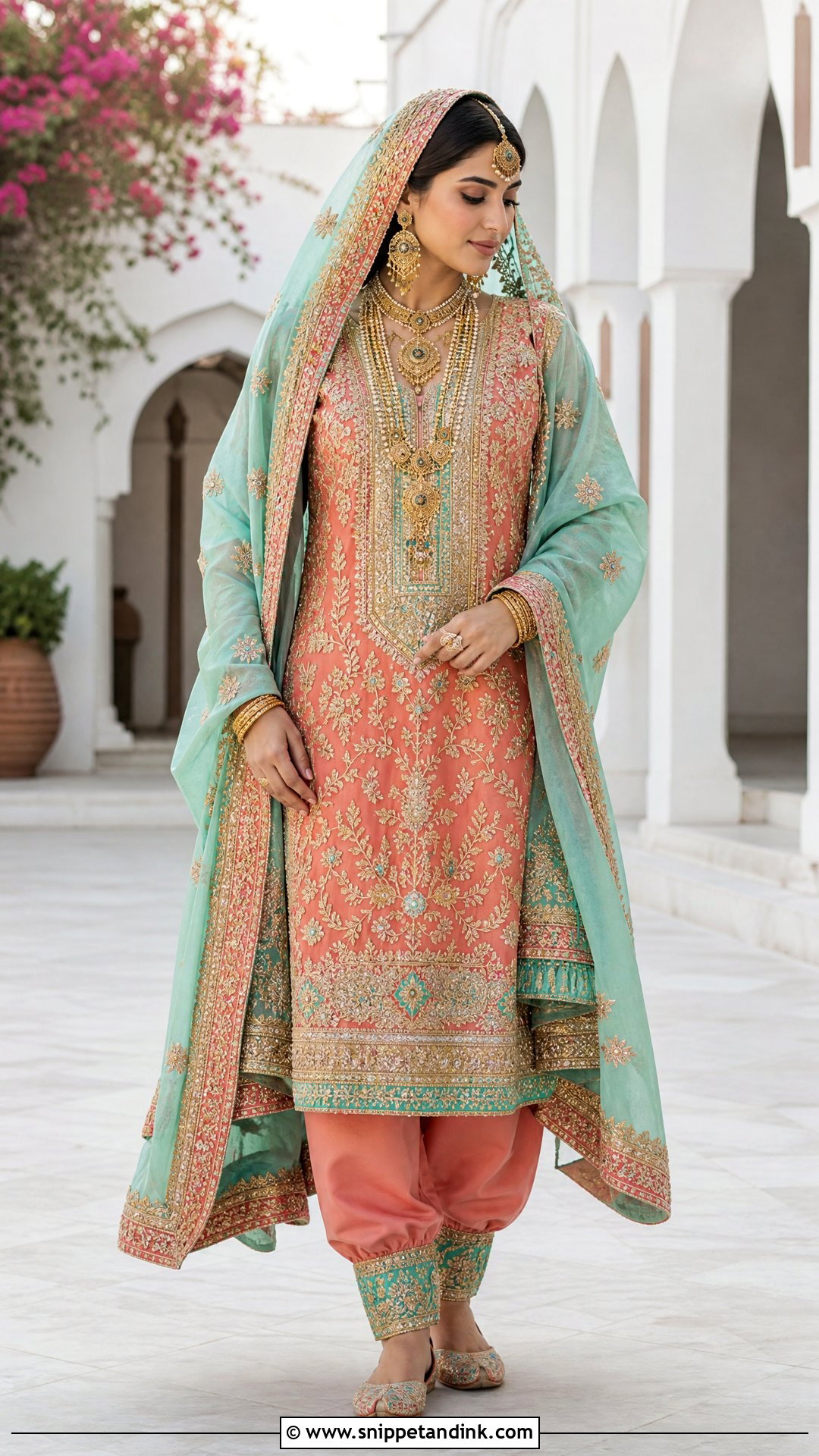 Omani Embroidered Wedding Dress - Snippet and Ink - 20 Traditional Arabic Wedding Dress Ideas