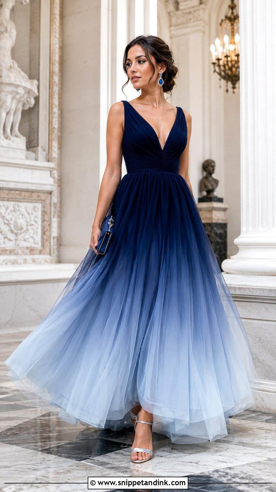 Ombre Blue Tulle Ballgown - Snippet and Ink - 20 Blue Ballgown Ideas
